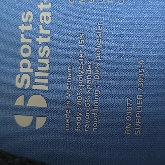 SPORTS ILLUSTRATED WOMEN'S PLUS SIZE BLUE ZIPPERED HOODED JACKET SIZE XXL - Picture 4 of 13